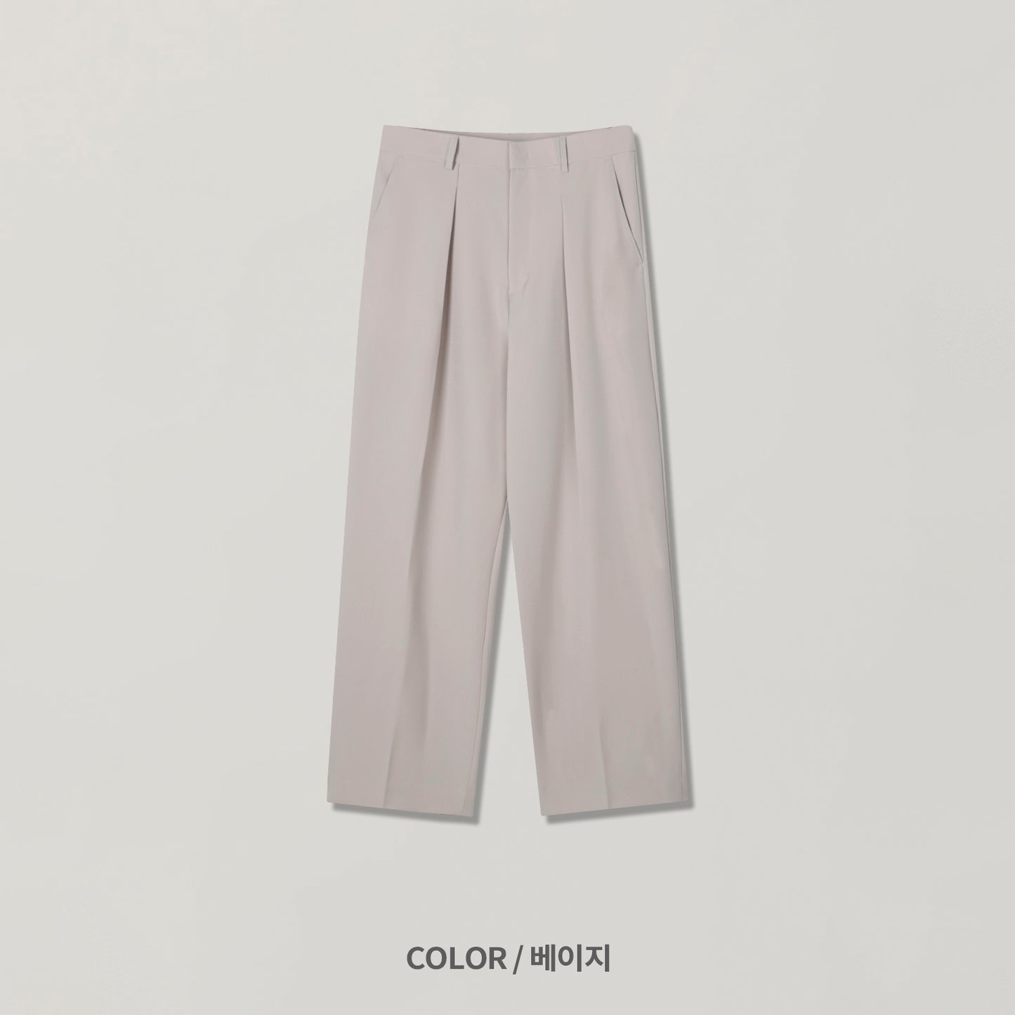 Tono Wide Slacks - BEIGE flat