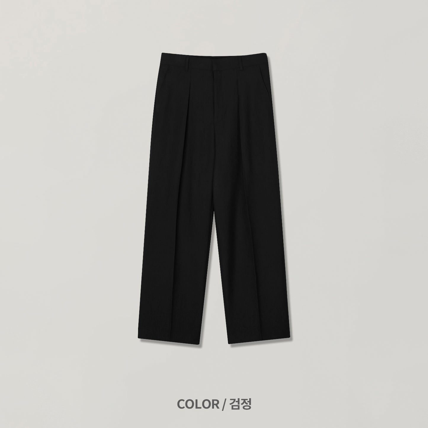 Tono Wide Slacks - BLACK flat
