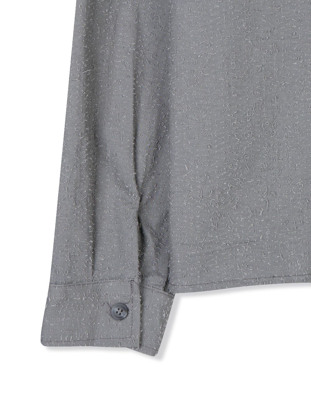 VOID Crinkle Textured Cropped Shirt GRAY back detail