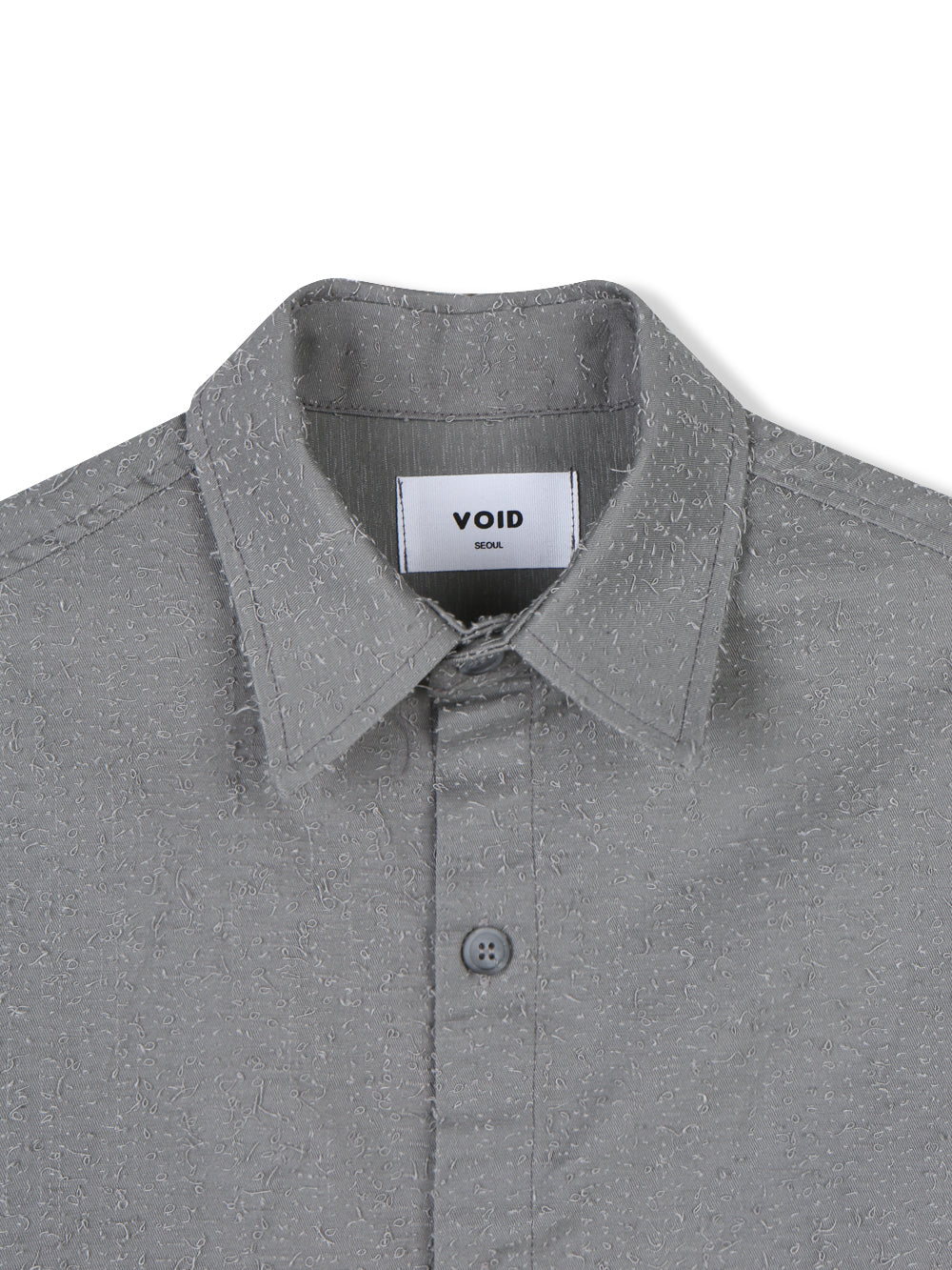 VOID Crinkle Textured Cropped Shirt fabric texture
