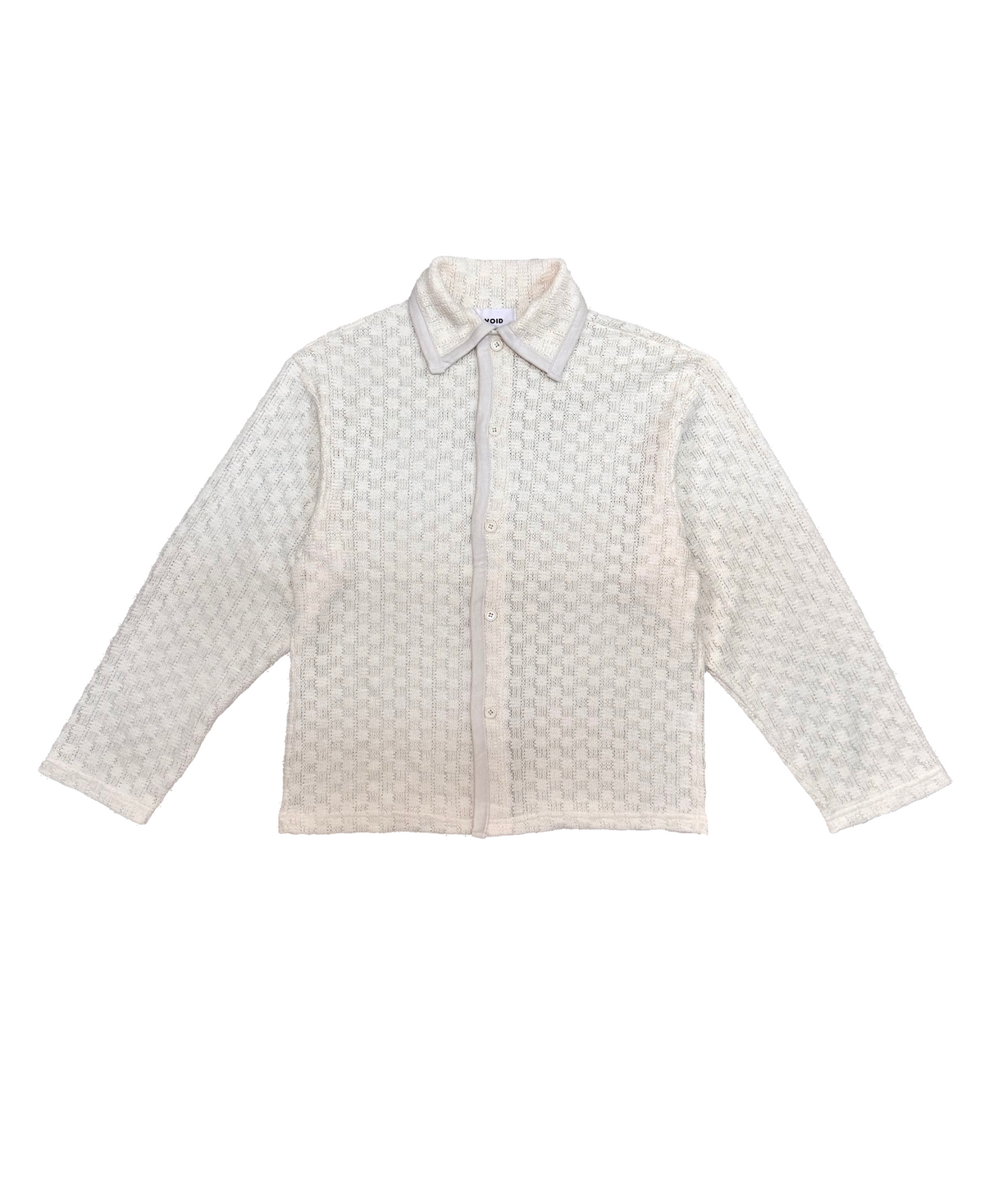 VOID Textured Knit Collar Shirt IVORY