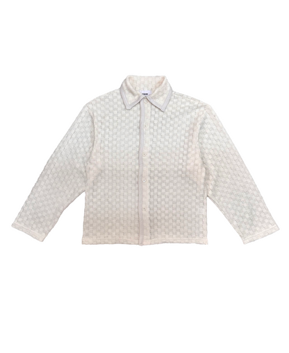VOID Textured Knit Collar Shirt IVORY