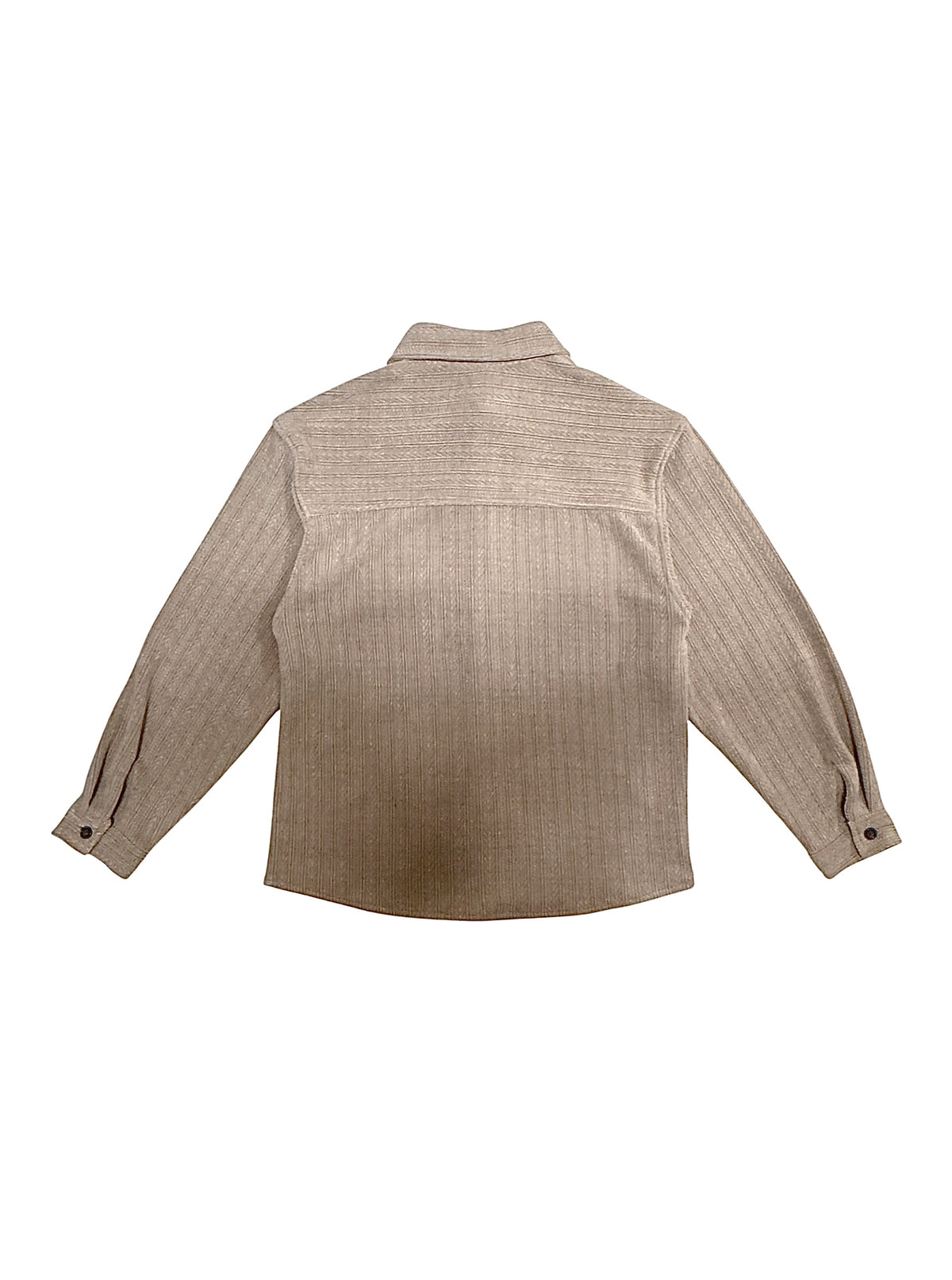 VOID Ribbed Knit Collar Shirt BEIGE back