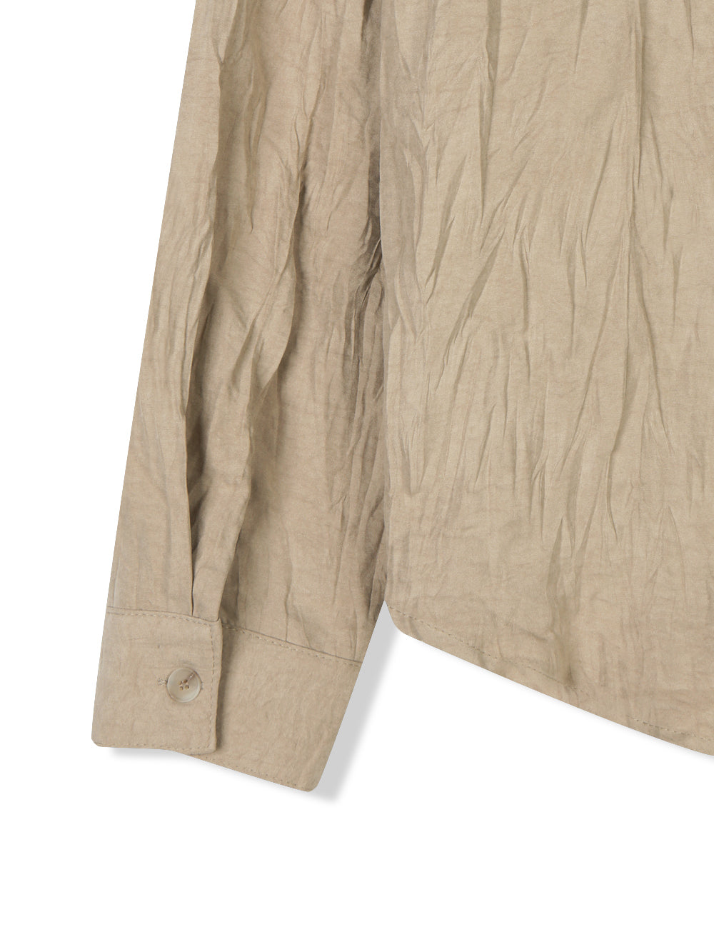 VOID Crinkle Textured Shirt Jacket BEIGE back