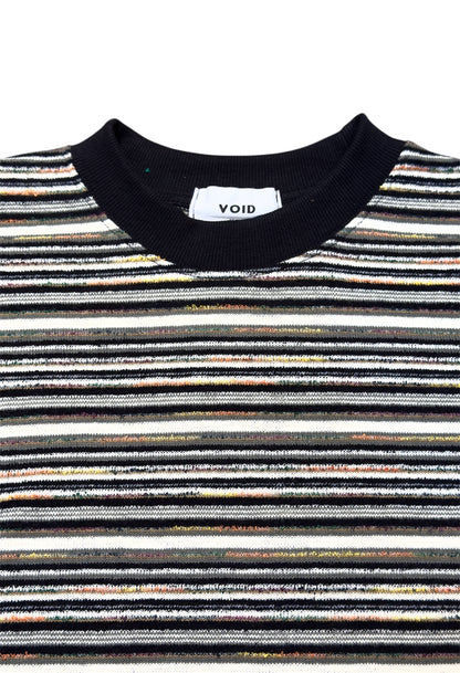 VOID Multi Stripe Cropped Long Sleeve Tee BLACK MULTI sleeve