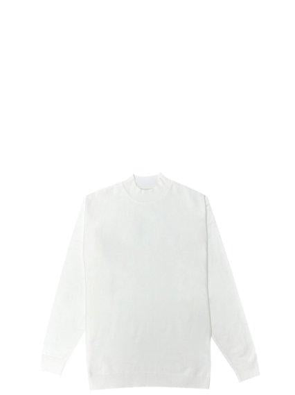 クリーンハーフポロニット WHITE