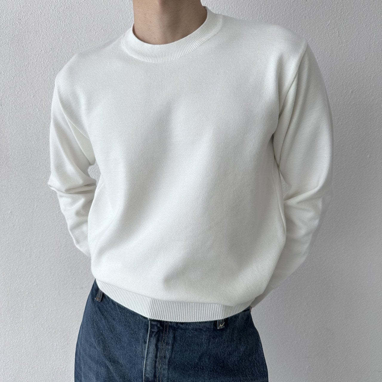 クリーンラウンドニット WHITE 2
