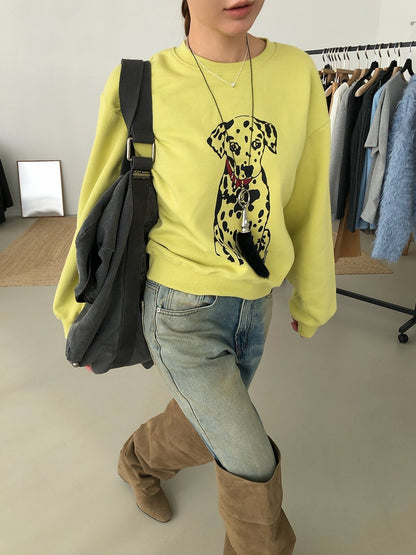 A MA:DE ダルメシアンスウェット オリーブの着用