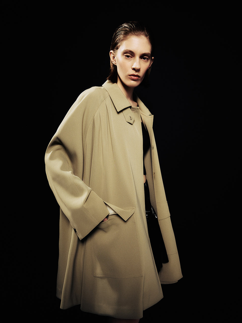 韓国ファッション きれいめ トレンチコート