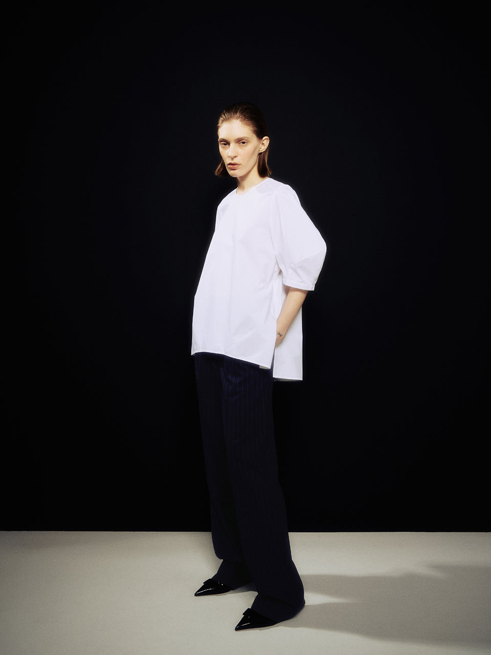 韓国新鋭ブランド レディース ストライプパンツ