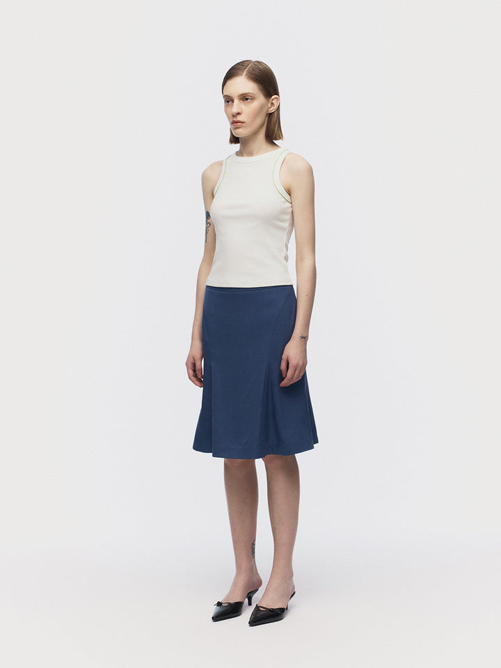 【ARIK. アリク】SALM flared midi skrit Aegean Blue