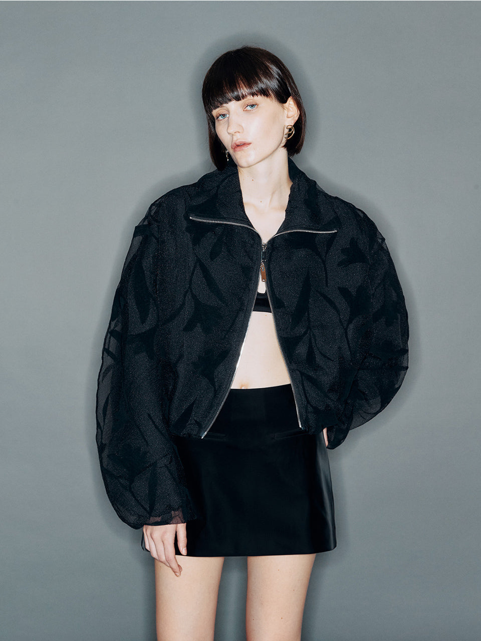 arik layered jumper black 韓国ファッション きれいめ アウター