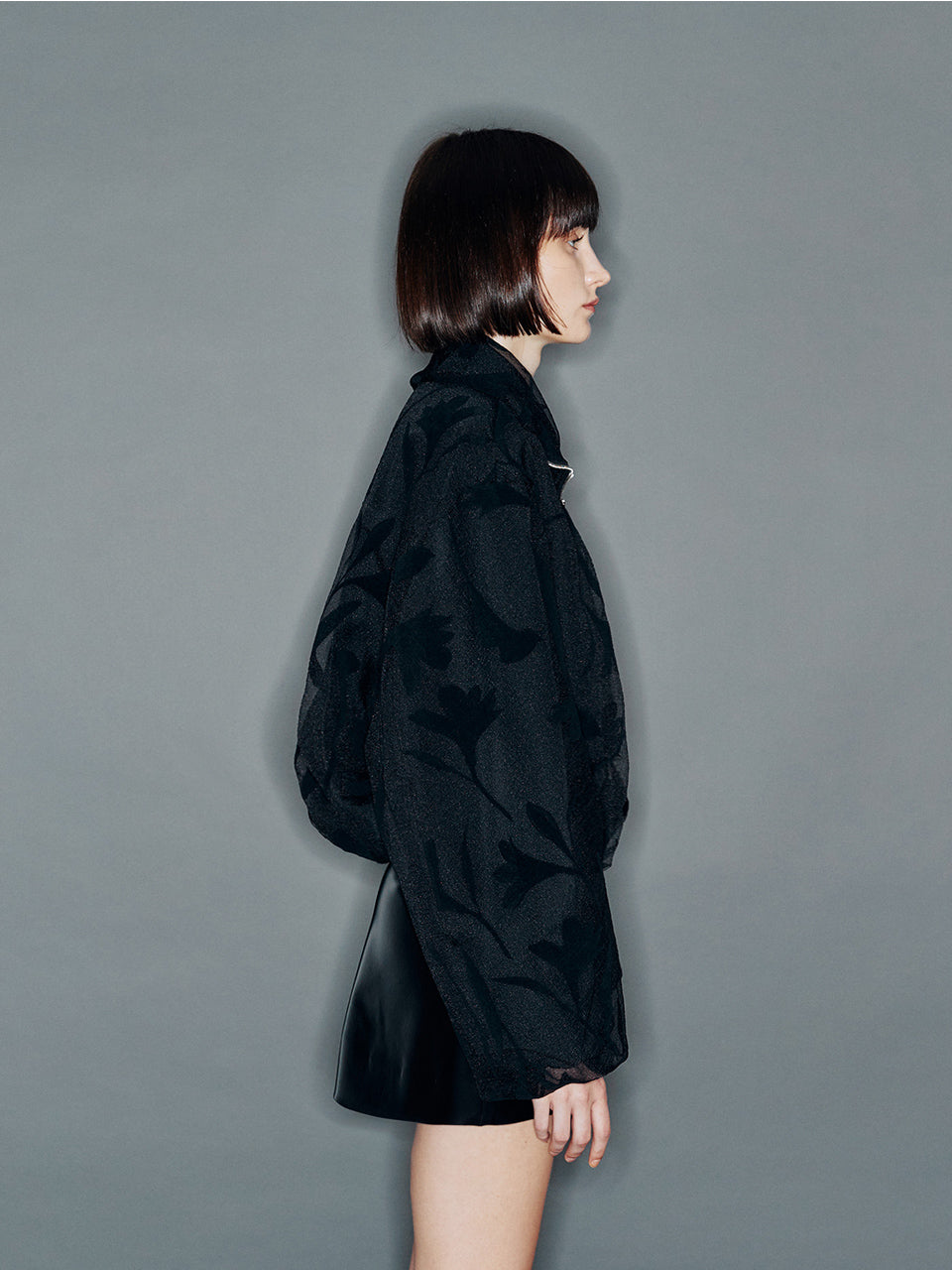 arik レイヤード ジャンパー 黒 韓国ブランド スタイリング