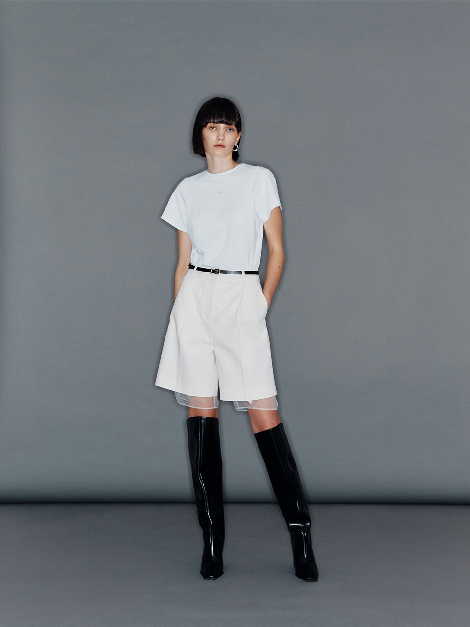 アリク レイヤードデザイン パンツ 韓国 レディース きれいめ