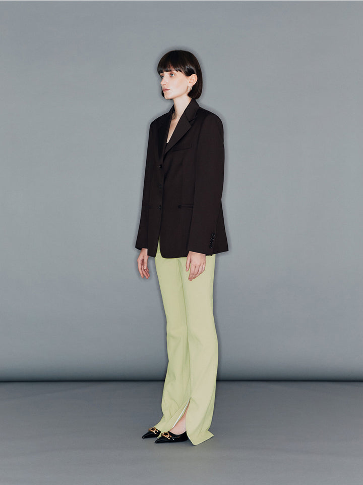 【ARIK. アリク】LESATH Slit bootcut pants Avocado