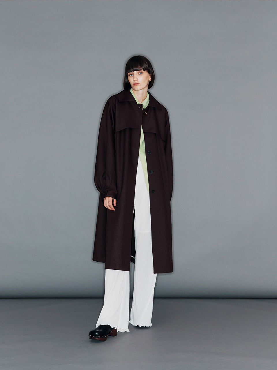 arik シングルマックコート 韓国ファッション 大人 スタイル