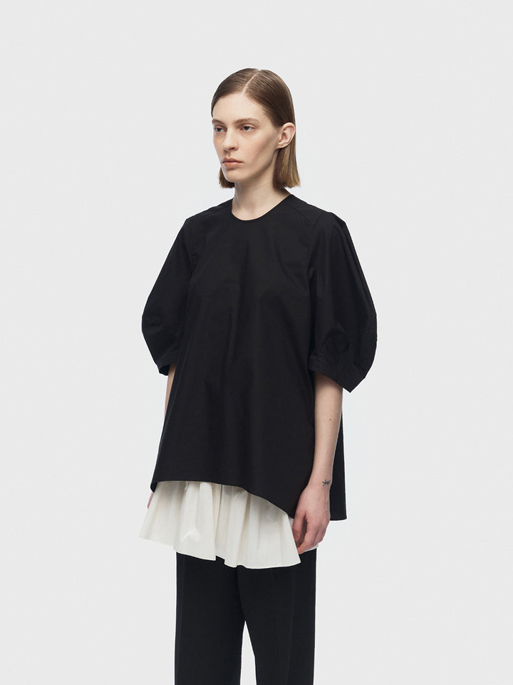 【ARIK. アリク】REVATI half sleeve volume blouse Black