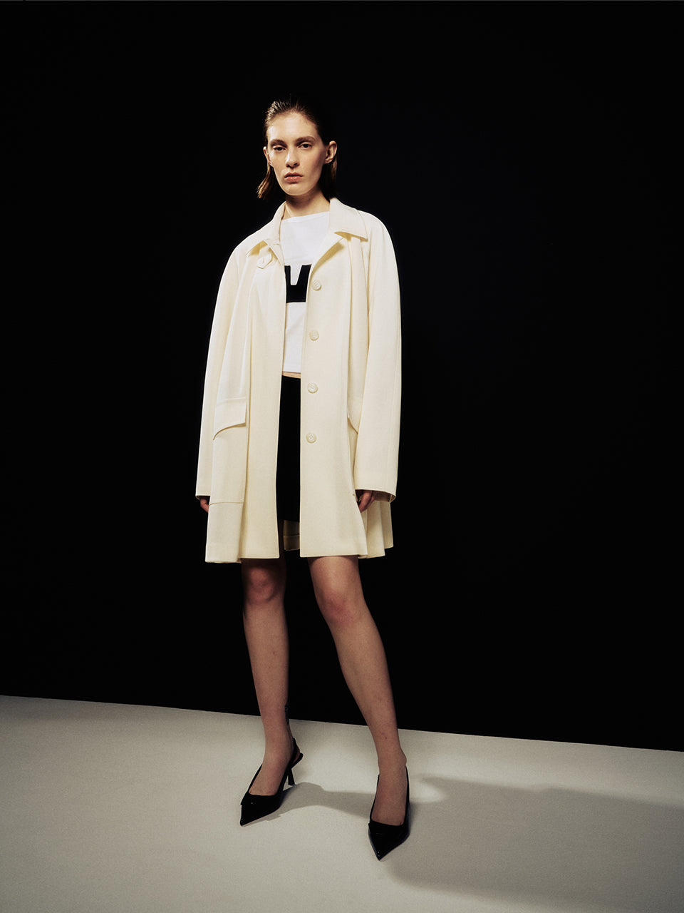 韓国モード ファッション トレンチスタイル