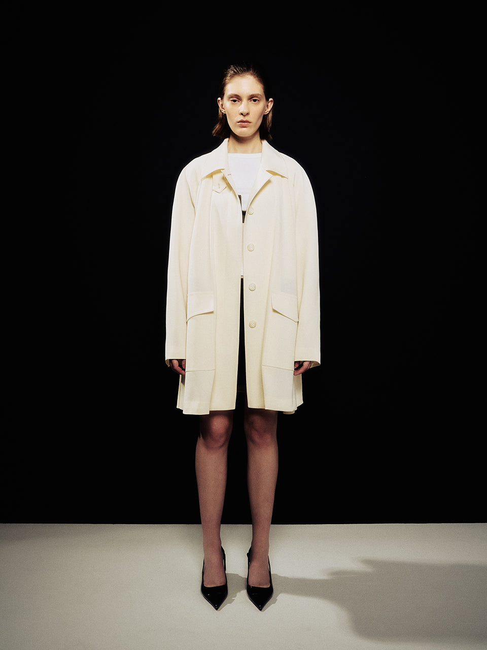 韓国ファッションブランド 大人 ミニマルコート