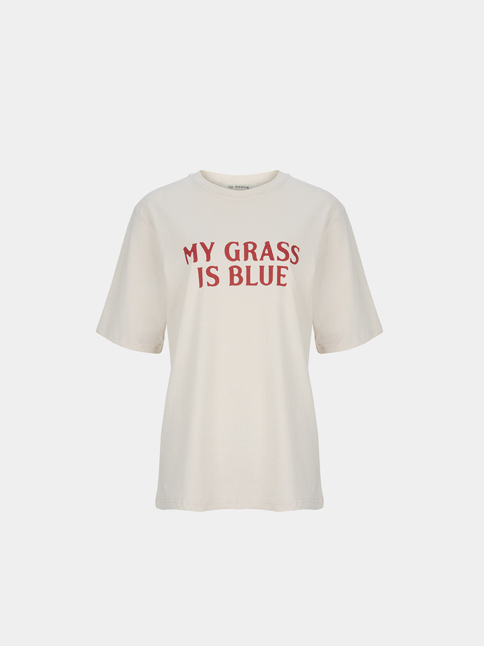 韓国 Tシャツ レディース アイボリーのロゴT