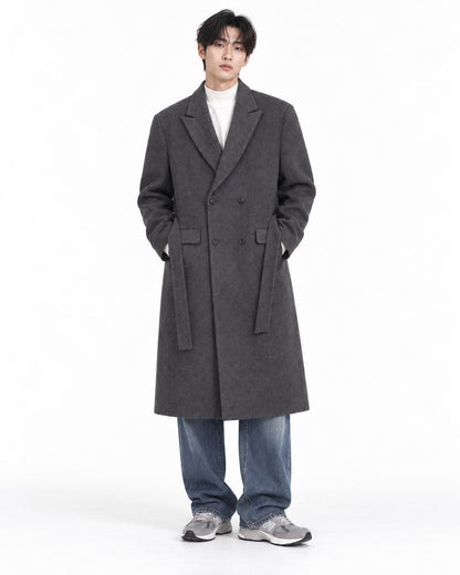 Belted Double-Breasted Coat