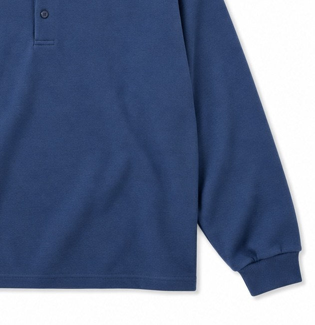 Boa Collar Pique Polo Sweatshirt
