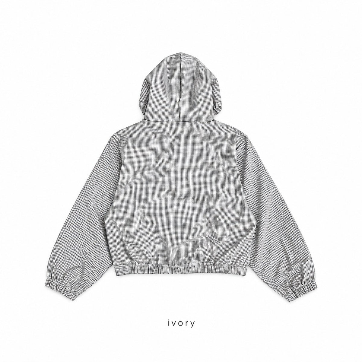Brushed Check Hooded Zip-Up