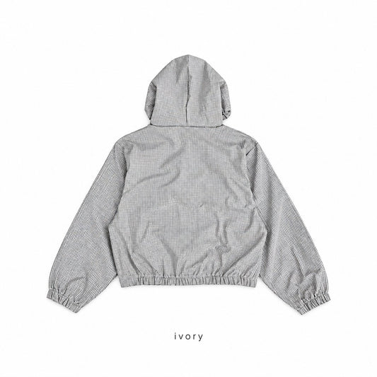 Brushed Check Hooded Zip-Up