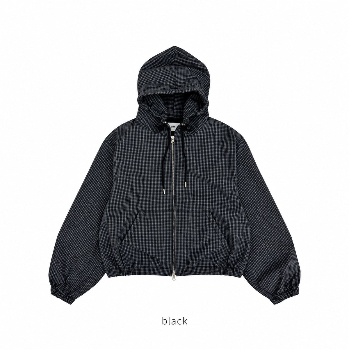 Brushed Check Hooded Zip-Up