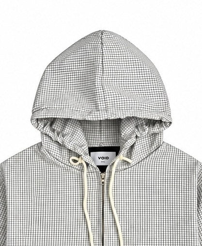 Brushed Check Hooded Zip-Up