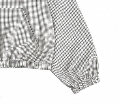 Brushed Check Hooded Zip-Up
