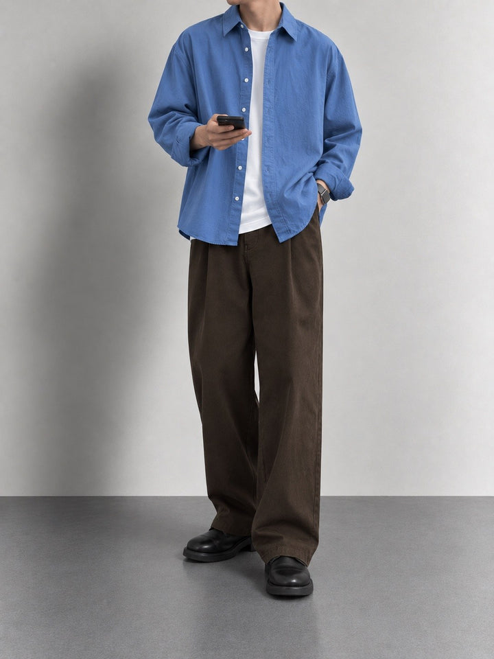 Cationic One-Tuck Tapered Pants