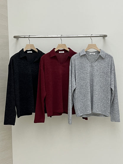 Mello V-Neck Collar Long Sleeve