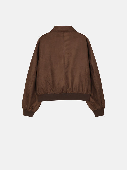 MAGNOLIA A-1 Suede Flight Jacket(BROWN,BLACK) 商品画像3/5