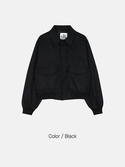 MAGNOLIA A-1 Suede Flight Jacket(BROWN,BLACK) 商品画像4/5