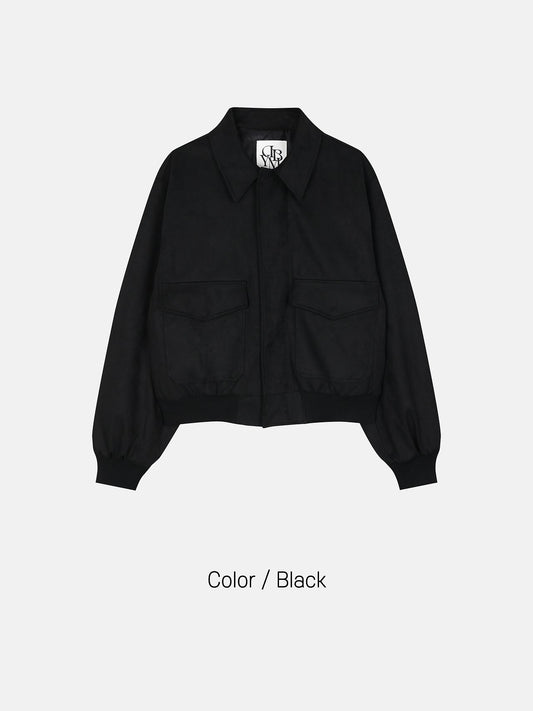 MAGNOLIA A-1 Suede Flight Jacket(BROWN,BLACK) 商品画像4/5