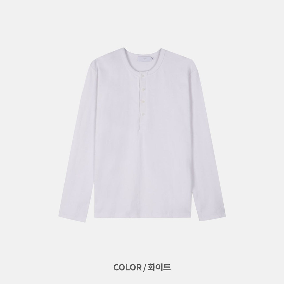 MAGNOLIA Airy Henley Long Sleeve Tee(BLACK,GRAY,WHITE) 商品画像23/26