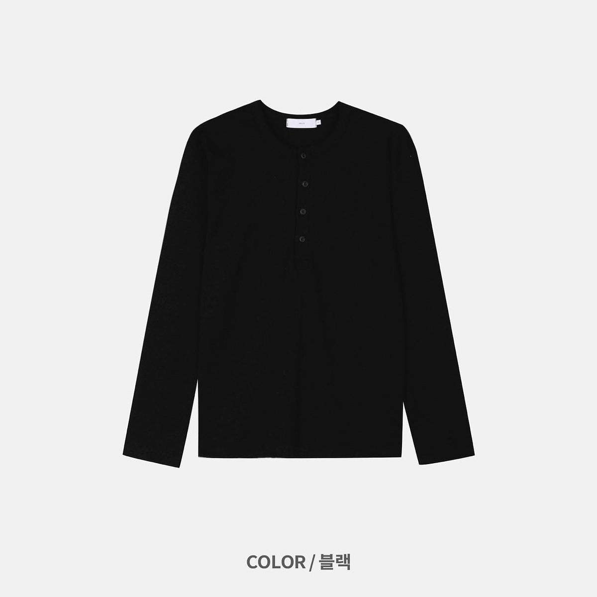 MAGNOLIA Airy Henley Long Sleeve Tee(BLACK,GRAY,WHITE) 商品画像26/26