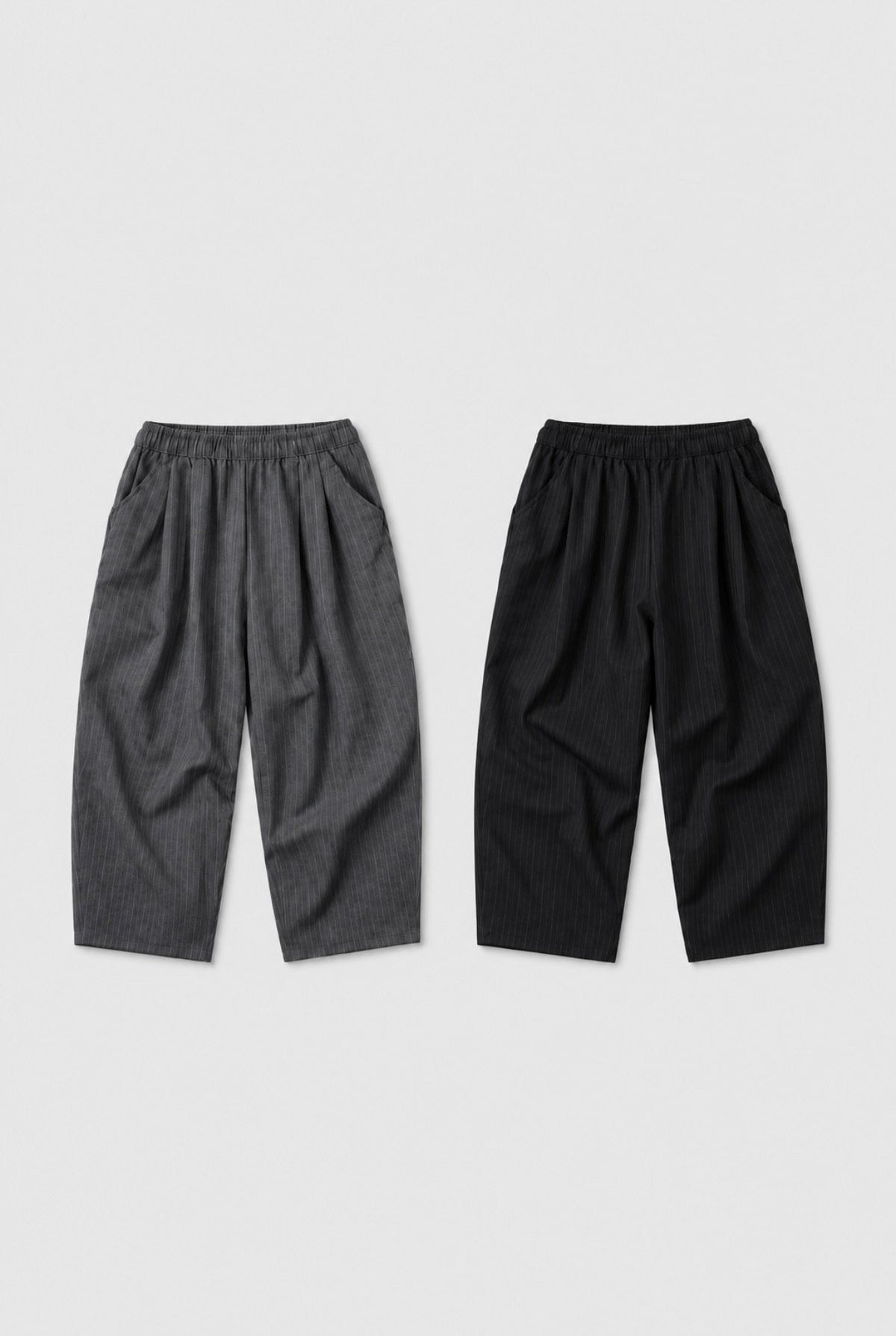 MAGNOLIA Arc Stripe Balloon Pants(GRAY,BLACK) 商品画像1/10