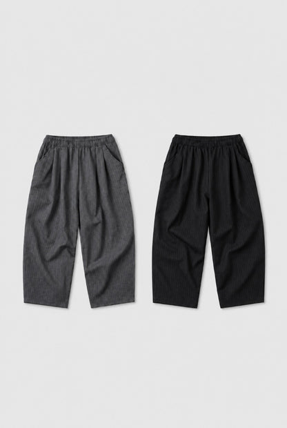 MAGNOLIA Arc Stripe Balloon Pants(GRAY,BLACK) 商品画像1/10