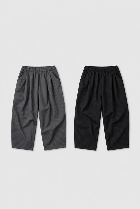 MAGNOLIA Arc Stripe Balloon Pants(GRAY,BLACK) 商品画像1/10