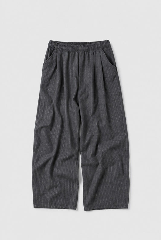 MAGNOLIA Arc Stripe Balloon Pants(GRAY,BLACK) 商品画像2/10