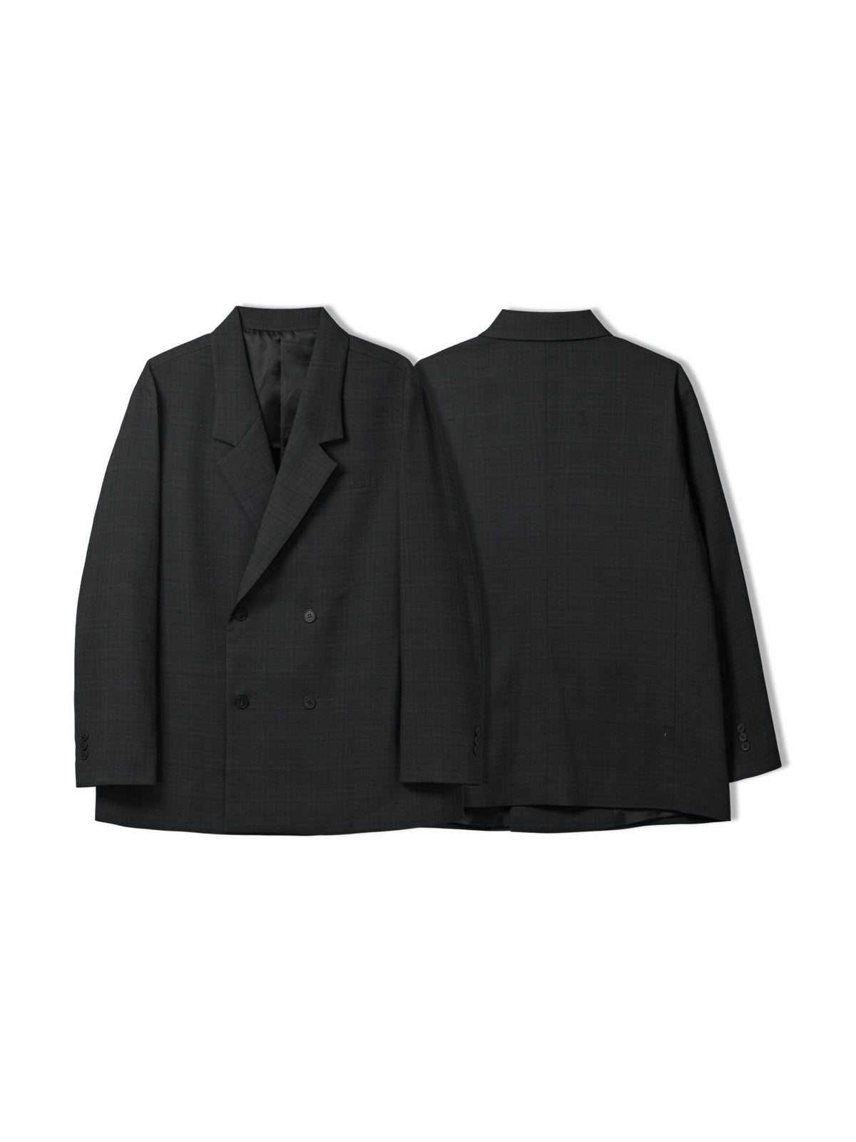 MAGNOLIA Autumn Check Double Jacket(CHARCOAL) 商品画像3/12