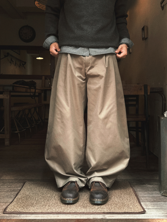 MAGNOLIA Balloon Wide Cotton Pants(BLACK,CHARCOAL,BROWN,BEIGE,LIGHT GRAY) 商品画像2/20