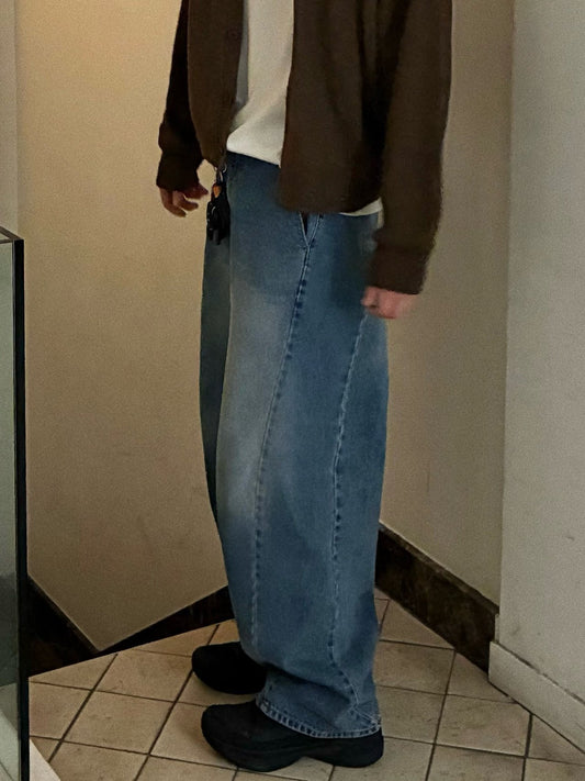 MAGNOLIA Barrel Curve Denim Pants(BLACK,BLUE) 商品画像3/10