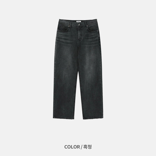 MAGNOLIA Basic Black Denim Pants(BLACK) 商品画像2/9