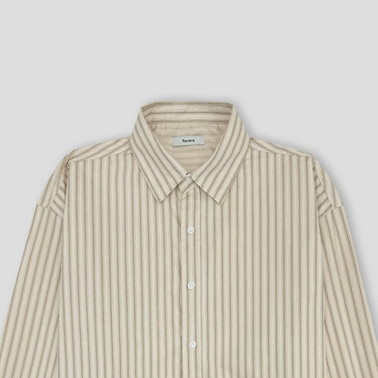 MAGNOLIA Basic Stripe Shirt(スカイブルー) 商品画像5/15