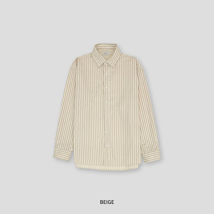 MAGNOLIA Basic Stripe Shirt(スカイブルー) 商品画像10/15
