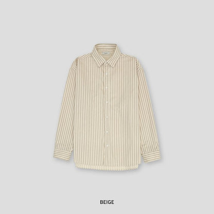 MAGNOLIA Basic Stripe Shirt(スカイブルー) 商品画像10/15