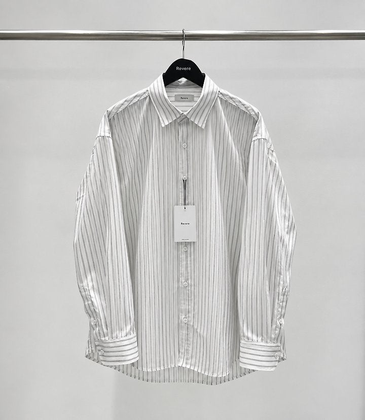 MAGNOLIA Basic Stripe Shirt(スカイブルー) 商品画像12/15